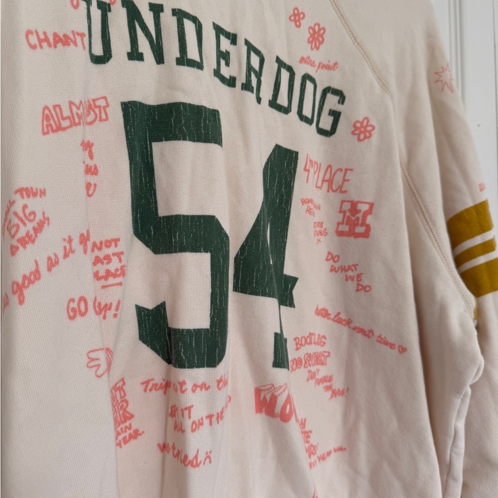 MOTHER Underdog The Biggie Concert Raglan Sweatshirt- M - Picture 6 of 9